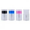 Opslagflessen 60 ml nagelkunst mini pomp dispenser lege fles acryl gel Poolse remover reinigingscontainer kleine druk