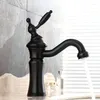 Banyo Lavabo muslukları siyah küre tek delikli pirinç musluk mikseri musluk