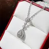 Hänghalsband Ly designade bröllopstillbehör Kvinnors halsband med lysande CZ Temperament Sweet Bridal äktenskapsmycken