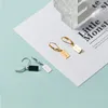 Hoopörhängen WTLTC 925 Sterling Sliver Lucky For Women Small Tiny Ear Piercing Drop Square Shaped Huggies