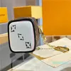 Luxury Brand Letter Nyckelplånbok Märkesdesigner Färgblockering av blixtlås Mynt Purses Fashion Men's and Women's Mini Square Bag Cluth Bags With Key Chain Holiday Gift