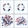 Charms Natural Druzy Crystal Quartz Stone Mixed Pendants Connector f￶r DIY Halsband￶rh￤ngen Smycken Making Drop Leverans Fynd C DHTD2