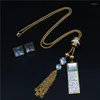 Necklace Earrings Set High Quality Fashion Stainless Steel Long Chain For Woman