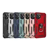 Metal Ring Standstand Armor Shockproof Case voor iPhone 14 12 11 13 Mini X XS Max Pro Xr SE 7 8 6 6s plus TPU -houderomslag