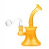 Ri￧o de vidro de alta qualidade Dab Rig Rig Bong Bongus Heady Bongs colorido apanhador de gelo 7 polegadas Rigas de ￳leo grossas Cera fumando cachimbo de folhear cachimbo de favo de mel com queimador de ￳leo Pipes Burner