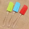 Silicone Cake Scraper Spatula Tools Kitchen Dessert Jam Smear Spatulas Eco-Friendly Transparent Handle Baking Tool Butter Knife New