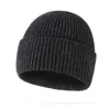 Berets Men's Women's Sticked Pure Wool Hat alla åldrar Fashion Simple Justerbar Skullcap Wholesale