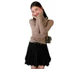 Women's Sweaters Autumn 2023 Wool Blended Bottom Sweater Korean Version Pullover Turtleneck Bottomed Women F2747