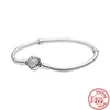 Charm Bracelets 925 스털링 실버 트리콜러 기본 체인 스파클링 크라운 크라운 크라운 크라운 오리지널 브랜드 여성 DIY 보석 선물 230215