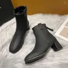 Boots Autumn Shoes For Women Ladies 2023 High Heels Luxury Woman Boot Female Winter Wedge Clearance Offers Black Khaki 35-40