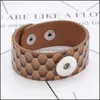 Bracelets de charme 18mm Snap Bouton Bijoux Trois boucles Alliage Charmes Craft Snaps Wrap Bracelets Ajuster Cuir Brcelet Drop Livraison Dh8Xb