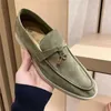 Designer Loropiana Charms Shoes Pure Original Women's Shoes Autumn Style Leather Lp Loafer with Soft Soles to Push the Trend of Lazy Casual Single