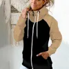 Hoodies للنساء من النوع الثقيل للنساء معاطف الشتاء الخريف أزياء الملابس طويلة الأكمام فضفاضة الربط بين Sweatshirts الإناث معطف كبير الحجم 230215