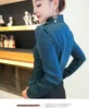 Women's Blouses Spring Women Work Wear Shirts Long Sleeve With Neck Tie Femme Rhinestones Shirt Lady Tops