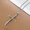 Croix Pendentif Collier Strass Longue Chaîne Collier pour Femmes Hommes Hip Hop Bijoux De Mode