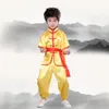 Desgaste do palco crianças Terno tradicional chinês Kungfu para crianças Taichi Uniform meninas meninos Tang Hanfu Desempenho de fantasia