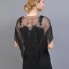 Écharpes Femmes Années 1920 Mariage Wrap Châle De Mariée Gatsby Flapper Party Cover Ups Sexy Col En V Paisley Sequin Fringe Cape Soirée