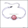 Urok Bracelety 12 mm barwione naturalnym kamieniem Bransoletka dla kobiet szklana różowa kryształowa bransoletka moda biżuteria boho girl uprop