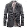 Men's Jackets Casual Mans 2023 Plus Size 5XL Autumn Spring Denim Jacket And Coat Dress Suit Blazer Coats For Man Dad Outfit Overcoats