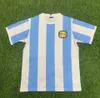 قمصان كرة القدم الأرجنتينية الرجعية 1986 مارادونا كانيجيا 1978 85 86 93 94 96-97 98 زي كرة القدم طويل الأكمام 2001 06 RIQUELME 2010 14 SIMEONE ORTEGA Batistuta tops
