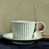 Mugs 240ml Handmade Coarse Pottery Coffee Cup Japanese Style Retro Ceramic Tea Milk Mug Office Afternoon Teacup Home Drinkware