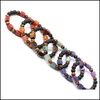 Charmarmband kubikl￤kning sju chakra sten ametist kristall armband kvinnor m￤n fl￤tade v￤vda energibuddha smycken droppe deliv dhxem