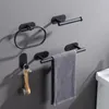 Acessório de banho Conjunto de acessórios de aço inoxidável Acessórios de banheiro aço toalheiro anel de barra de toalha de gancho único suporte de lenço