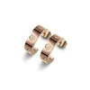 2024 Stud Titanium Steel 18K Rose Stud Gold Love Earrings For Woman Exquisite Simple Fashion C Diamond Ring Lady örhängen smycken gåva 7nku