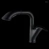 Bathroom Sink Faucets Basin Faucet Pull Out Black Brass Single Handle Hole Tap Grifo Lavabo Wash And Cold Kitchen Taps