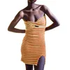 Casual Dresses MONMOIRA Off-the-shoulder Striped Women Knitted Strapless Beach Dress Summer Sexy Backless Stretch Mini Female Cwd1251-5