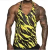 Herren Tank Tops Männer Weste Muskeltraining Bedruckte Sportbekleidung Ärmelloses Unterhemd Gym Tee Shirt Bodybuilding Fitness