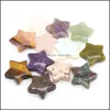 Stone Random Color Star Statue Natural Carving Home Decoration Crystal Polering GEM Drop Delivery Jewelry Dhybz