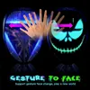 Party Masks Halloween mask LED Bluetooth RGB Light Up Display Party DIY Po Editing Mask Animated Text Prank Concert Mask LED Display 230818
