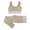 's Tracksuits Workout Clothes for Sportswear Seamless Yoga Set Snake Print Crop Top Bra High Waist Fitnes Pants Gym Suit 230215