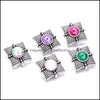 Charms colorf kruisvorm sier kleur snap knop vrouwen sieraden bevindingen heldere strass 18 mm metalen snaps knopen diy armband druppel dhmyl