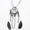 Pendant Necklaces Black Feather Bohemian Fashion Jewelry Random Shape Necklace Women Gift/ Clothing Accessories