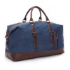 Sacs polochons Original toile cuir hommes voyage bagage à main fourre-tout grand sac de week-end nuit 230216