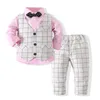 Costumes Enfants Mode Costume Formel Vêtements Bébé Garçons Gentleman Coton Costume Ensembles Enfants De Mariage Robe D'anniversaire Vêtements Tenues 230216