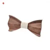 Fliegen Ly Männer 3D Handgemachte Holz Krawatte Schmetterling Bowtie Hochzeit Hochzeit Party Business Zubehör DO99