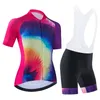 Pro Women Summer Cycling Jersey Ustaw krótkie rowerowe rowerowe ubrania rowerowe