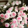 Decorative Flowers 10pcs Real Touch Silk Artificial Rose Hand Feel Felt Simulation Wedding Silicone Home