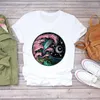 T-shirts Femmes Femmes T-shirts Pissenlit Imprimerie Mode À Manches Courtes 90s Femmes Graphique Top Dames Imprimer Dame Chemise Femme Tee