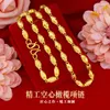 Chains Real 18k 999 Gold Big Necklace For Men Fine Jewelry Pure 24k Chain Genuine Solid Women Wedding Luxury