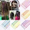 Accesorios para el cabello, 6 uds., diademas en espiral para niños y niñas, coloridas y bonitas trenzas largas, bandas para el cabello, diadema de moda para niños