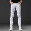 Fashion Live Jeans homme noir blanc petit pantalon droit marque élastique