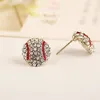 Stud Earrings Fashion Rhinestone Baseball Ladies Soccer Volleyball Basketball Softball Sports Jewelry Gifts