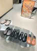 Men Women Slippers JW Anderson Mules Cowhide Leather Slipper Flat Slides Soft Scuffs Sandals Neutral Casual Slide Summer Beach Indoor Mule Size 35-43