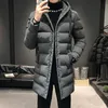 Männer Unten Parkas Männer Lange Jacken Winter Mäntel Chaquetas Mit Kapuze Casual Hohe Qualität Männlich Grün Warm Größe 4XL 230216