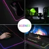 Mouse Pads Wrist Rests Valorant RGB Mouse Pad Gaming Mat Gamer XXL Large Mousepad LED Luminous Game Desk Pads Non-slip Rubber Backlit Mouse Mat T230215