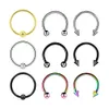 5Pcs/Pack Surgical Steel Helix Horseshoe Septum Nose Ring Captive Bead Hoop Cartilage Stud Earrings Tragus Piercing 10mm